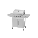 IQH4B Boss Grill Georgia Classic - 4 Burner Gas BBQ with Side Burner - Silver