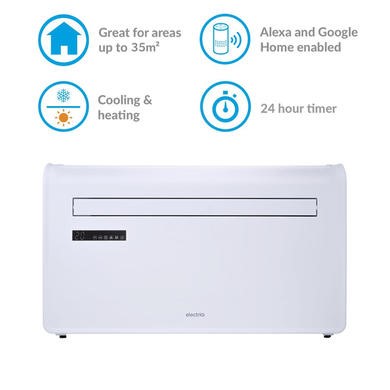 Grade A1 Electriq Smart12hp 10000 Btu Wall Mounted Heat Pump Air Conditioner With Smart App Alexa Without Outdoor Unit For Rooms Up To 30 Sqm Itdirect Ie - Electriq Smart 12 Hp 10000 Btu Wall Mounted Heat Pump Air Conditioner