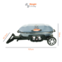 Boss Grill Deluxe Portable - 2 Burner Gas BBQ Grill with Trolley - Grey