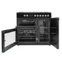 electriQ 90cm Dual Fuel Triple Cavity Range Cooker - Black