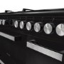 electriQ 90cm Dual Fuel Triple Cavity Range Cooker - Black