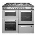 A1/IR100DFMCSL Refurbished Inalto 100cm Multi Cavity Dual Fuel Range Cooker Stainless Steel