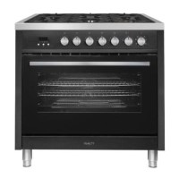 Refurbished Inalto 90cm Dual Fuel Range Cooker - Black