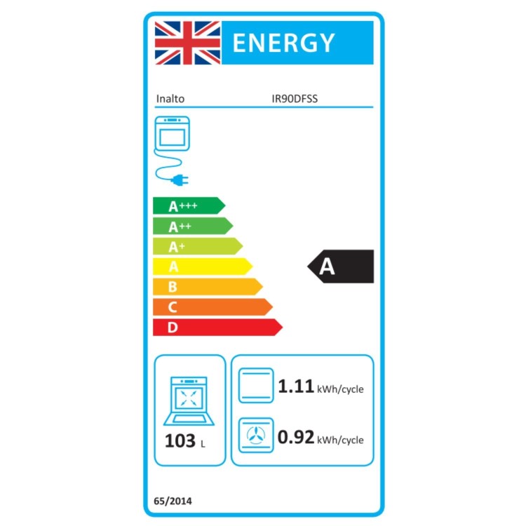 Refurbished Inalto 90cm Single Cavity Dual Fuel Range Cooker Stainless Steel