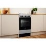 Refurbished Indesit IS5G1PMSS 50cm Single Oven Gas Cooker Silver