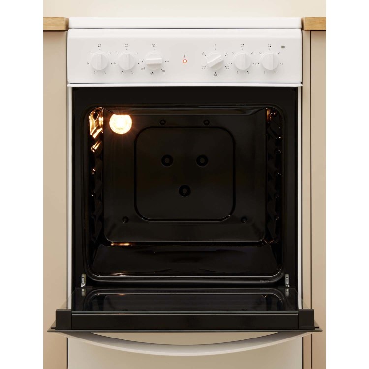 Refurbished Indesit IS5V4KHW 50cm Single Oven Electric Cooker With Ceramic Hob White