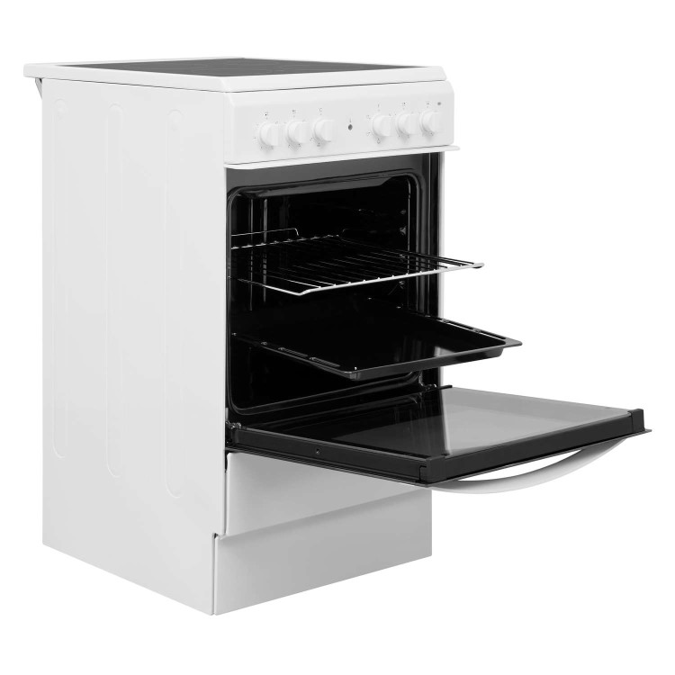Refurbished Indesit IS5V4KHW 50cm Single Oven Electric Cooker With Ceramic Hob White