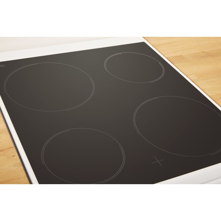 Refurbished Indesit IS5V4KHW 50cm Single Oven Electric Cooker With Ceramic Hob White