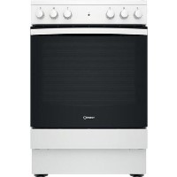 Refurbished Indesit 60cm Electric Cooker With Ceramic Hob - White