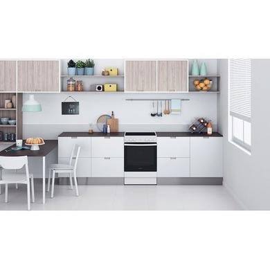 Refurbished Indesit 60cm Electric Cooker With Ceramic Hob - White