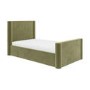 Kids Green Velvet Single Bed Frame with Storage Drawer - Isadora