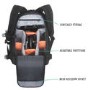Anti-theft Drone backpack with Waterproof cover - Black