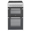 Indesit 50cm Double Oven Electric Cooker - Silver