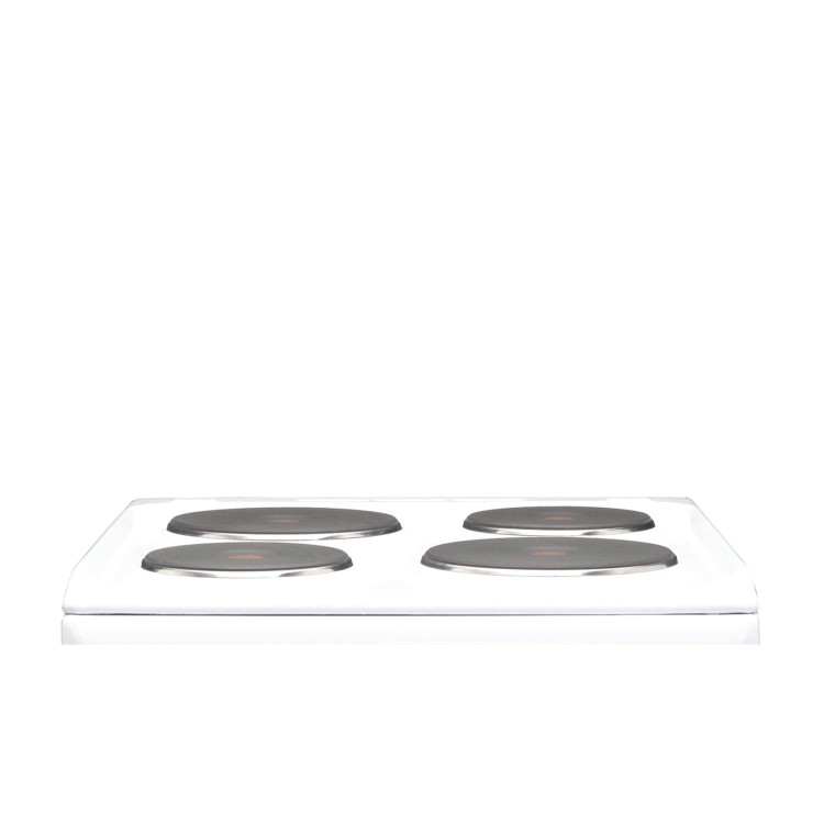 Indesit IT50EWS 50cm Double Cavity Electric Cooker With Solid Plate Hob White