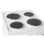 Indesit IT50EWS 50cm Double Cavity Electric Cooker With Solid Plate Hob White
