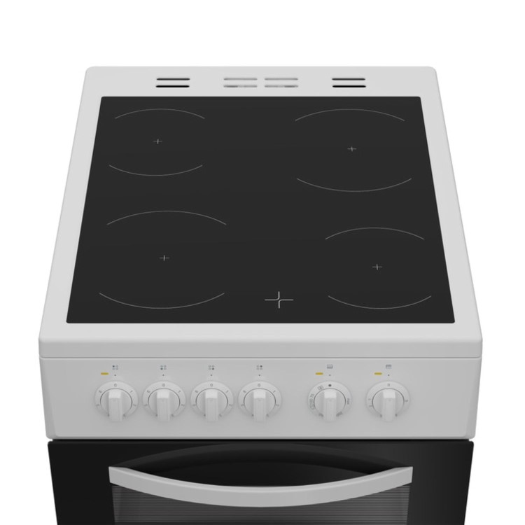 Indesit 50cm Twin Cavity Electric Cooker - White