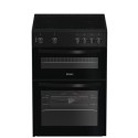 ITE6VMB Indesit 60cm Twin Cavity Electric Cooker - Black