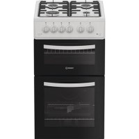 Indesit 50cm Twin Cavity Gas Cooker - White Indesit 50cm Twin Cavity Gas Cooker - White