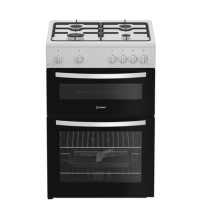 Refurbished Indesit 60cm Twin Cavity Gas Cooker - White Refurbished Indesit 60cm Twin Cavity Gas Cooker - White