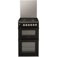 Indesit ITL50GK 50cm Double Cavity Gas Cooker -  Black