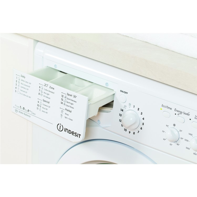 Indesit IWC91482ECO 9kg 1400rpm Freestanding Washing Machine - White