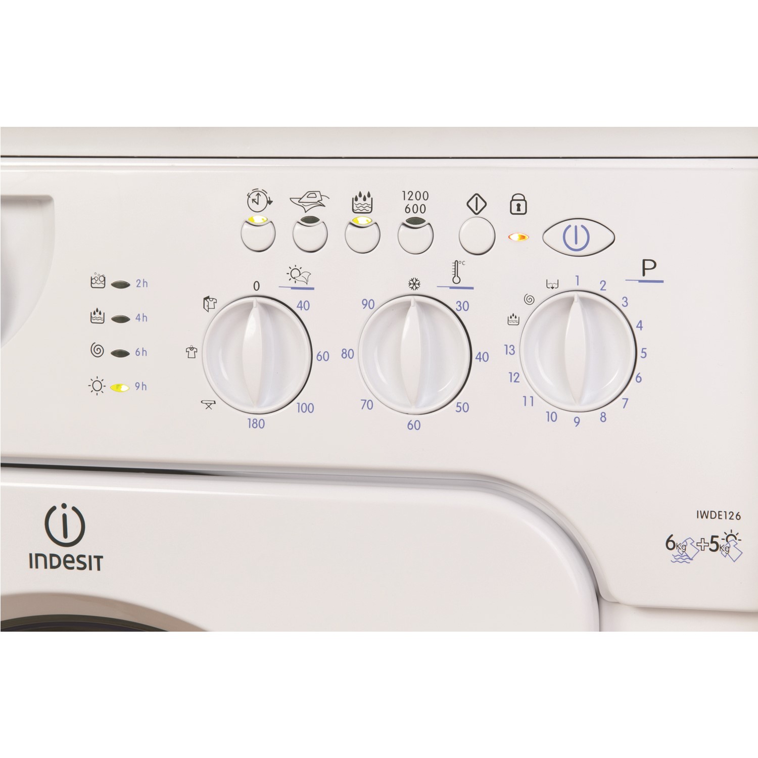 Indesit IWDE126 6kg Wash 5kg Dry 1200rpm Integrated Washer Dryer White