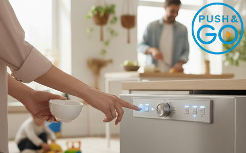 Push and Go dishwasher.