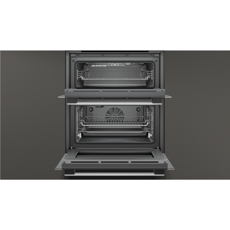 Refurbished Neff N50 J1ACE4HN0B 60cm Double Built Under Electric Oven With Catalytic Cleaning Stainless Steel