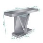 Narrow Mirrored Console Table with Infinity LED Feature - Jade Boutique