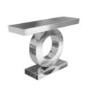 Narrow Mirrored Hall Console Table with Panelled Design - Jade Boutique