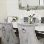 Set of 2 Grey Knocker Chairs in Velvet with Chrome Legs & Studs - Jade Boutique 