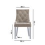 Set of 2 Mink Velvet High Back Dining Chairs - Jade Boutique 