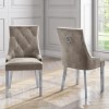 Set of 2 Mink Velvet High Back Dining Chairs - Jade Boutique 