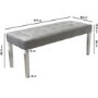 Grey Velvet Dining Bench with Chrome Legs - Seats 2 - Jade Boutique 