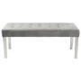 Grey Velvet Dining Bench with Chrome Legs - Seats 2 - Jade Boutique 