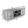 Mirrored Crushed Diamond TV Unit - TV's up to 65" - Jade Boutique
