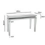 Narrow Mirrored Hall Console Table with Diamond Gems - Jade Boutique