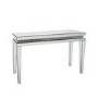 Narrow Mirrored Hall Console Table with Diamond Gems - Jade Boutique