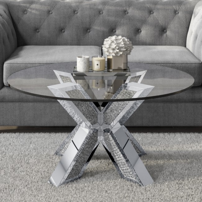 Small Round Glass Top Coffee Table - Jade Boutique