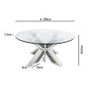 Small Round Glass Top Coffee Table - Jade Boutique