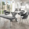 Rectangle Glass Top Dining Table - Seats 6 - Jade Boutique