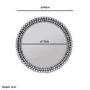 Round Silver Diamond Wall Mirror - Jade Boutique