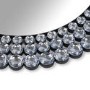 Round Silver Diamond Wall Mirror - Jade Boutique