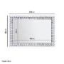 Rectangle Wall Mirror with Silver Diamond Gems - Jade Boutique