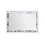 Rectangle Wall Mirror with Silver Diamond Gems - Jade Boutique