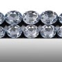 Rectangle Wall Mirror with Silver Diamond Gems - Jade Boutique