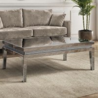 Large Rectangular Mirrored Coffee Table - Jade Boutique