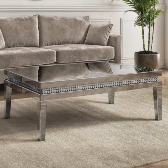 Large Rectangular Glass Coffee Table - Jade Boutique