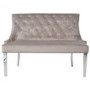 Large Mink Velvet High Back Dining Bench - Jade Boutique