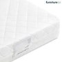 Coil Spring Cot Bed Mattress with Removable Hypoallergenic Cover - 140cm x 70cm - Jamie